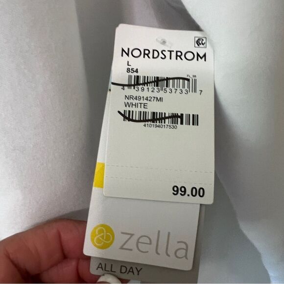 Zella Women’s Oversized White Soft Cozy Zip Up Hoodie Jacket Size Large NWT - Picture 7 of 9